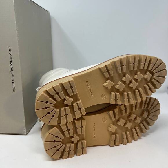 New In Box Marc Fisher Women's Mallie3 Leather Combat Boots Size 8.5 - Picture 10 of 11